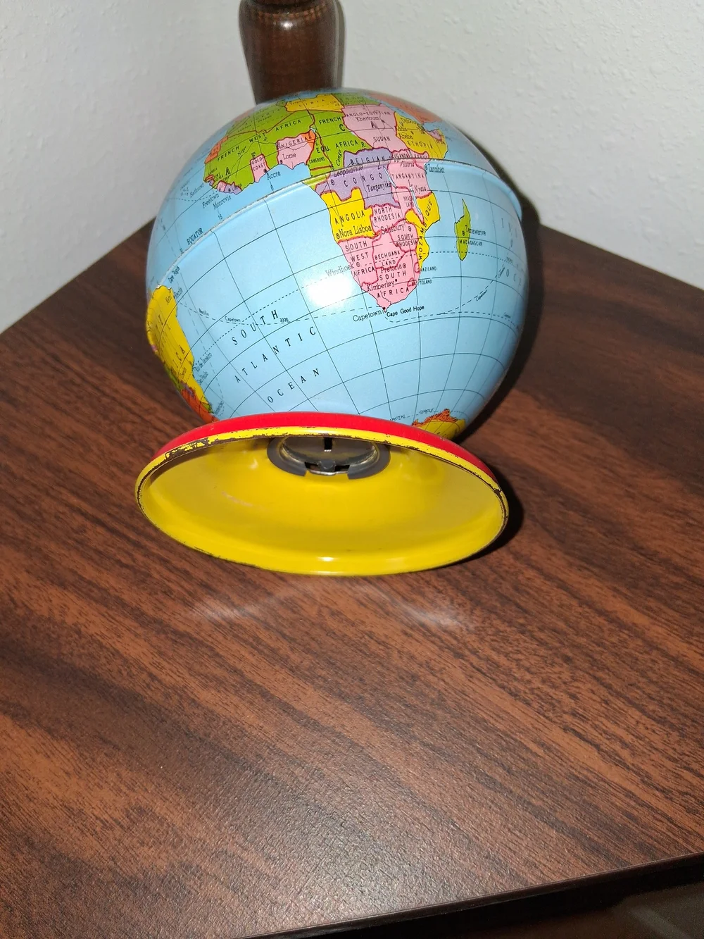 Kids Educational World Globe Coin Bank - Blue Globe with Colorful Countries